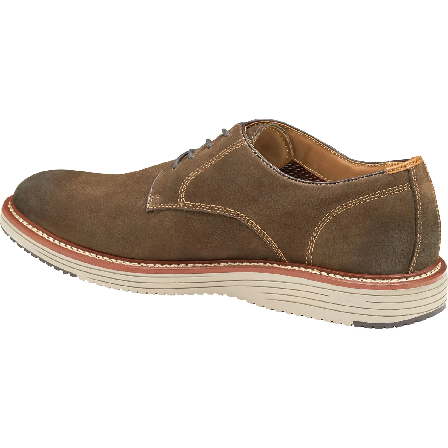 Men's Johnston & Murphy Upton Plain Toe Dark Brown Nubuck