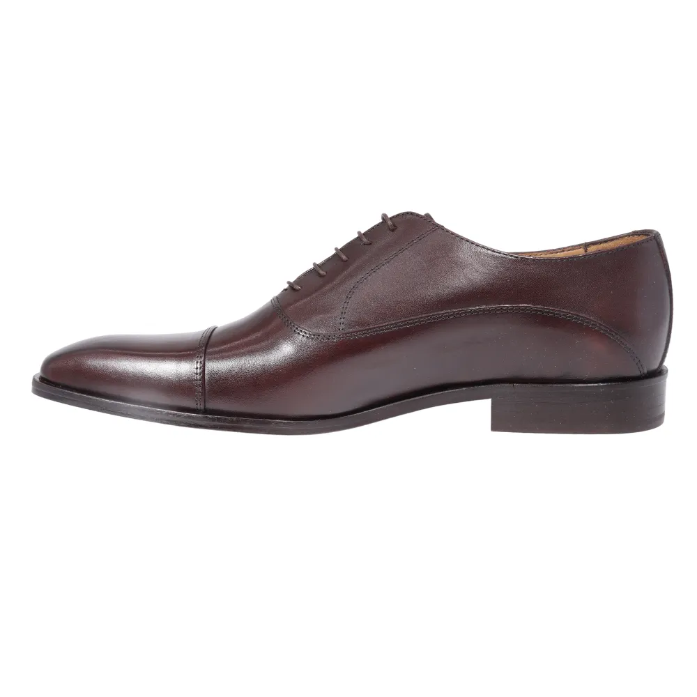 Men's Oxford Calf Leather Cioccolato Brown (MER8286)