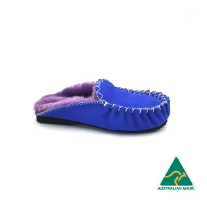 Ocean Blue & Purple Moccasin Scuffs