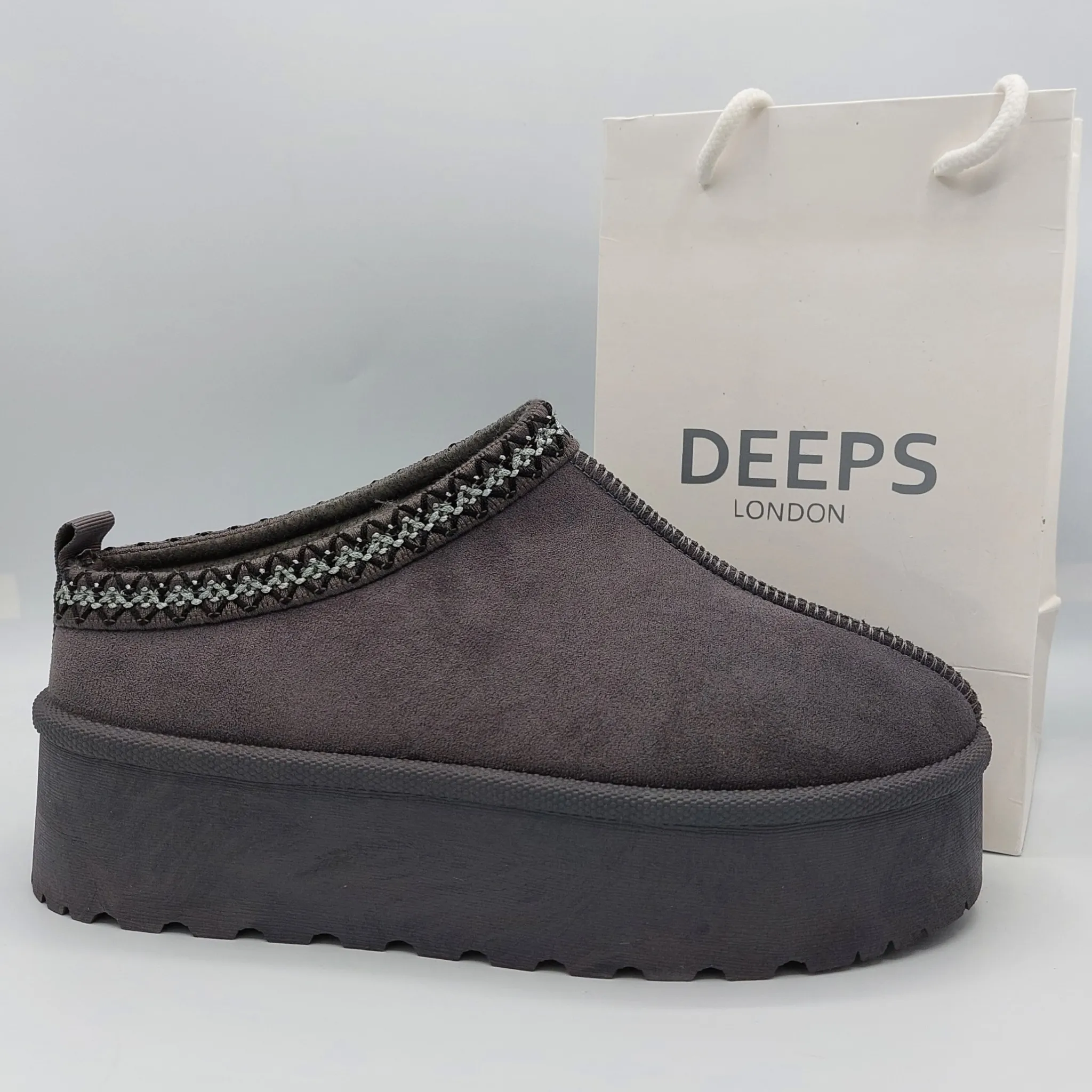 SAMBUCA FAUX FUR LINING KNIT  SLIPPERS
