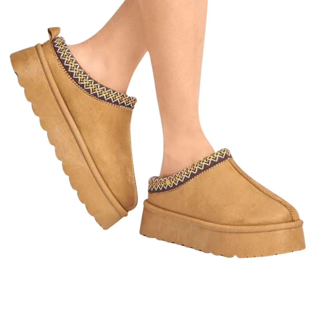 SAMBUCA FAUX FUR LINING KNIT  SLIPPERS