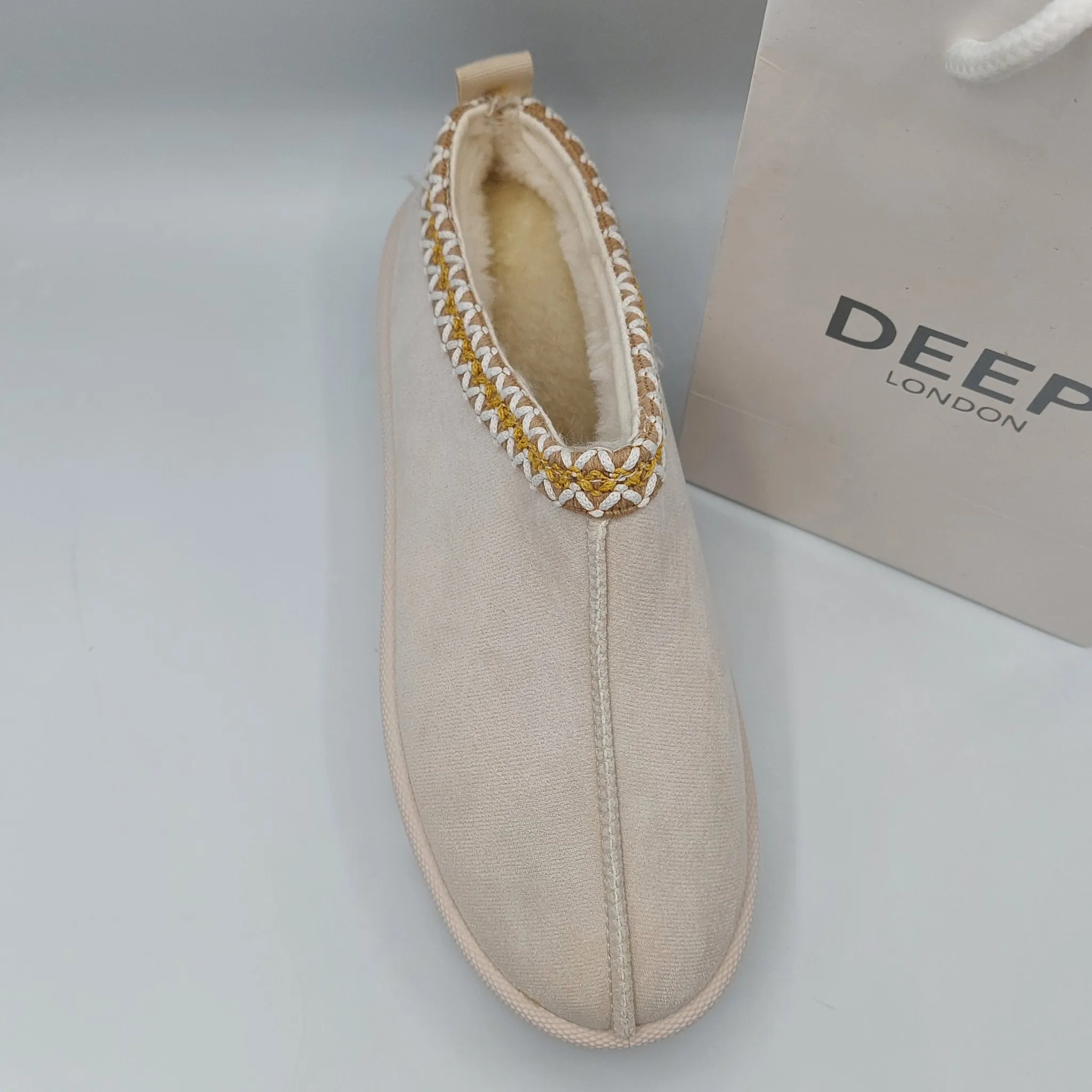 SAMBUCA FAUX FUR LINING KNIT  SLIPPERS