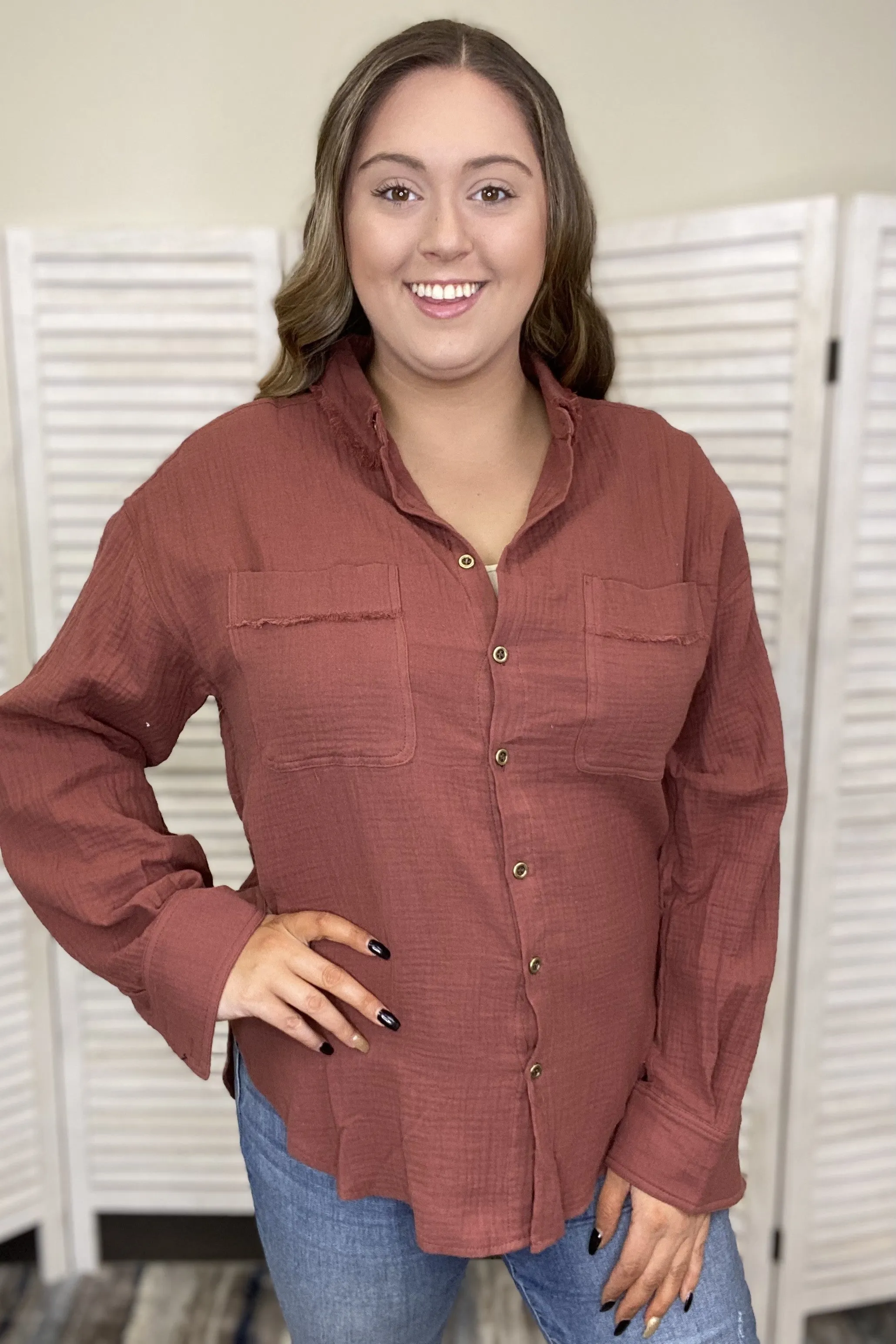 Simple Style Long Sleeve Top * Final Sale*