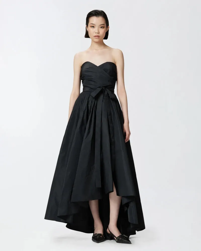 Taffete Sweetheart Neckline - Black