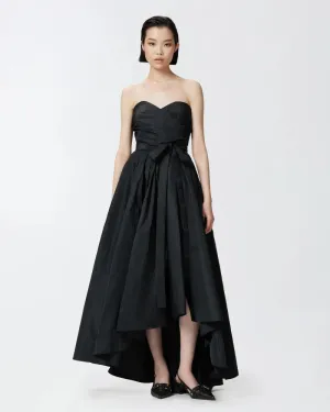Taffete Sweetheart Neckline - Black