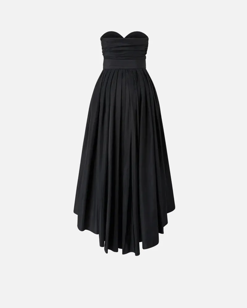Taffete Sweetheart Neckline - Black