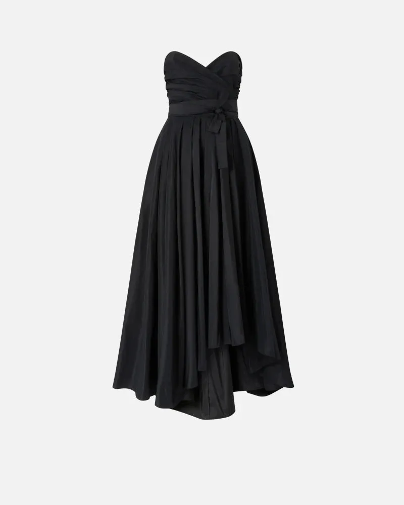 Taffete Sweetheart Neckline - Black