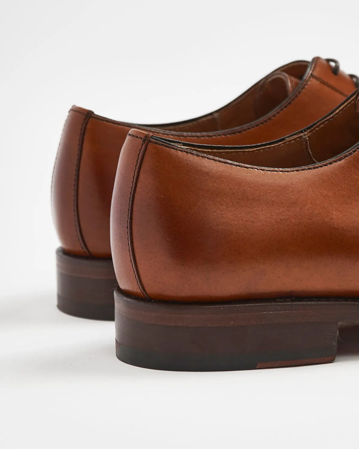 Tan Brown Cap Toe Oxford Dress Shoe