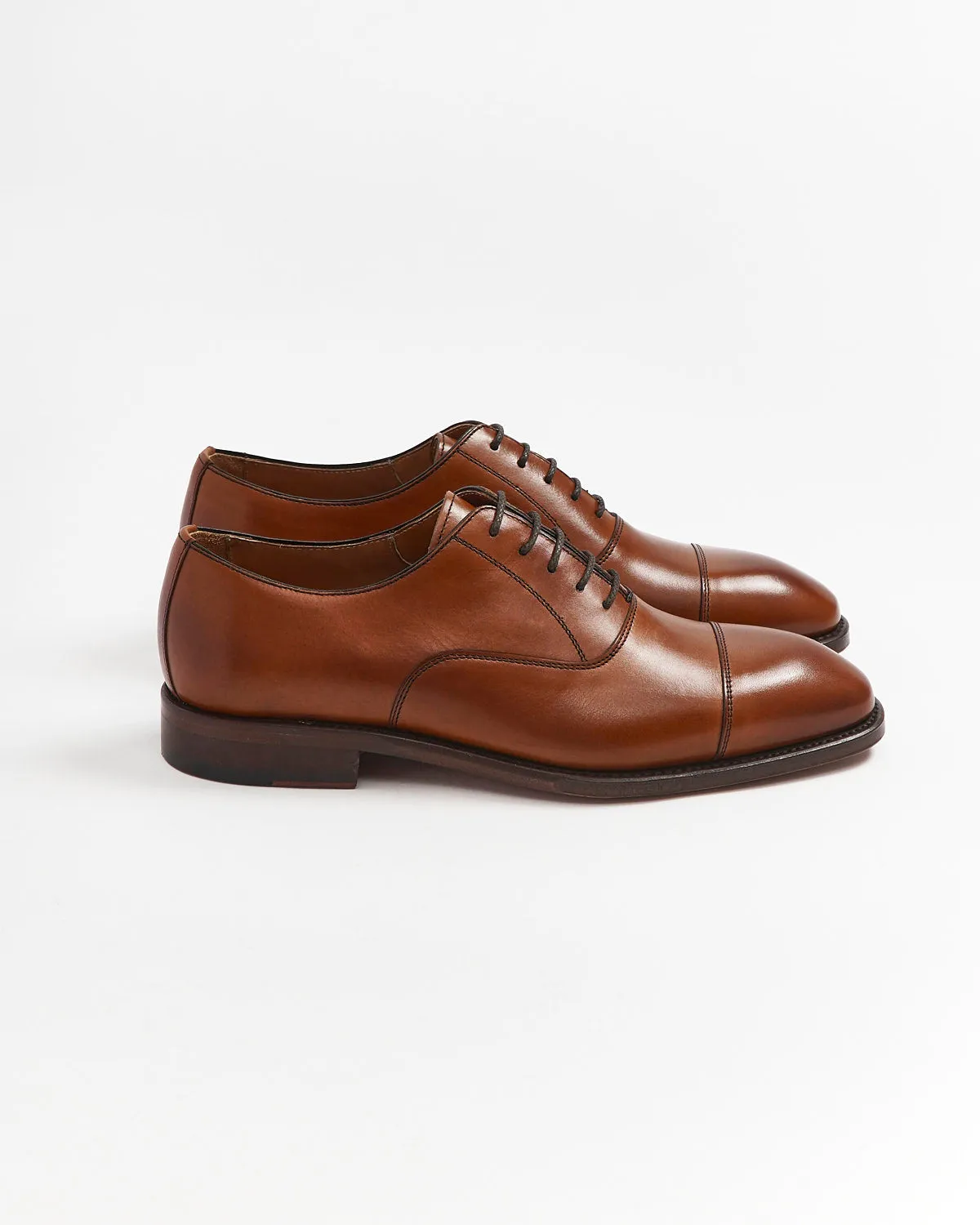 Tan Brown Cap Toe Oxford Dress Shoe
