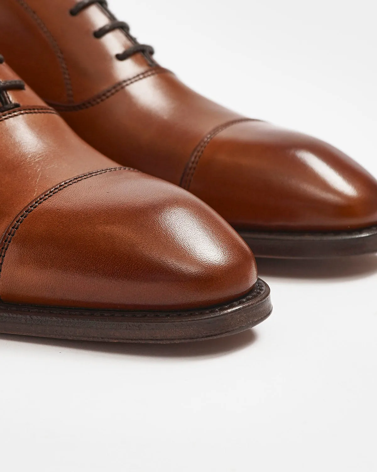Tan Brown Cap Toe Oxford Dress Shoe