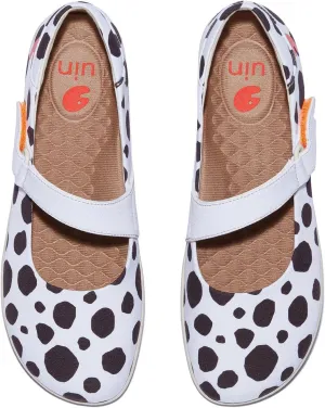 UIN Women's Mary Jane Flats Slip On Round Toe Casual Lightweight Comfortable Art Painted Travel Shoes Illites 