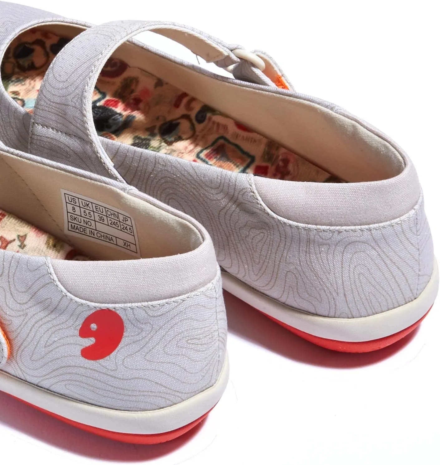 UIN Women's Mary Jane Flats Slip On Round Toe Casual Lightweight Comfortable Art Painted Travel Shoes Illites 