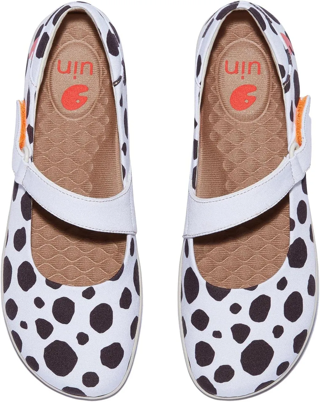 UIN Women's Mary Jane Flats Slip On Round Toe Casual Lightweight Comfortable Art Painted Travel Shoes Illites 