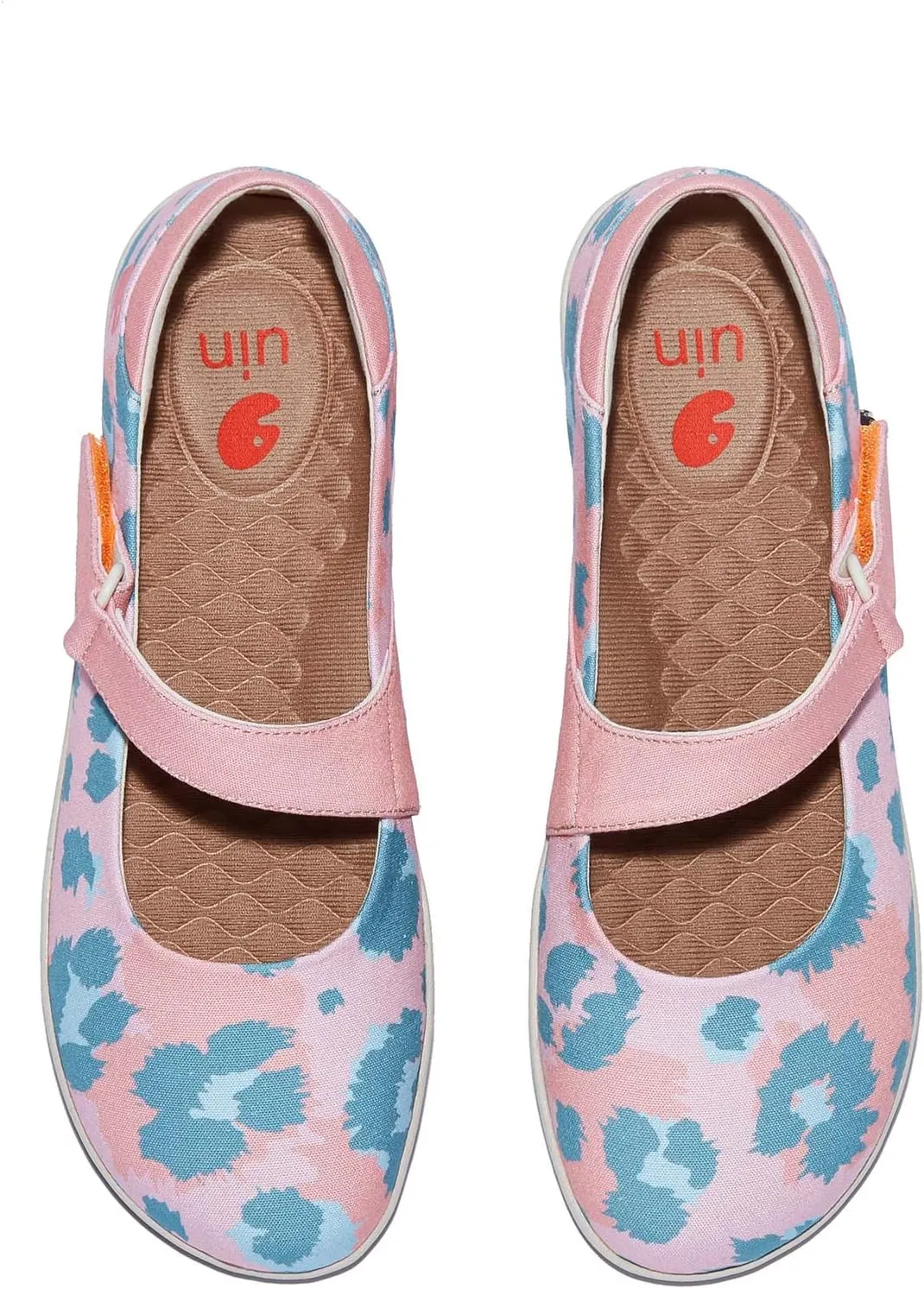 UIN Women's Mary Jane Flats Slip On Round Toe Casual Lightweight Comfortable Art Painted Travel Shoes Illites 