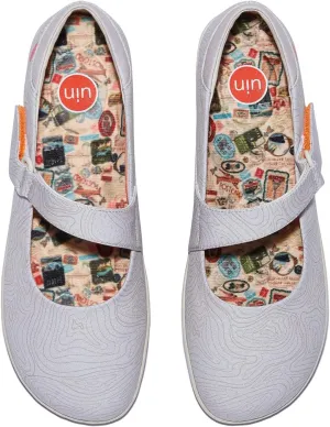 UIN Women's Mary Jane Flats Slip On Round Toe Casual Lightweight Comfortable Art Painted Travel Shoes Illites 