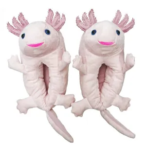 Women Lounge Wear Plush Slippers Axolotl Hugs