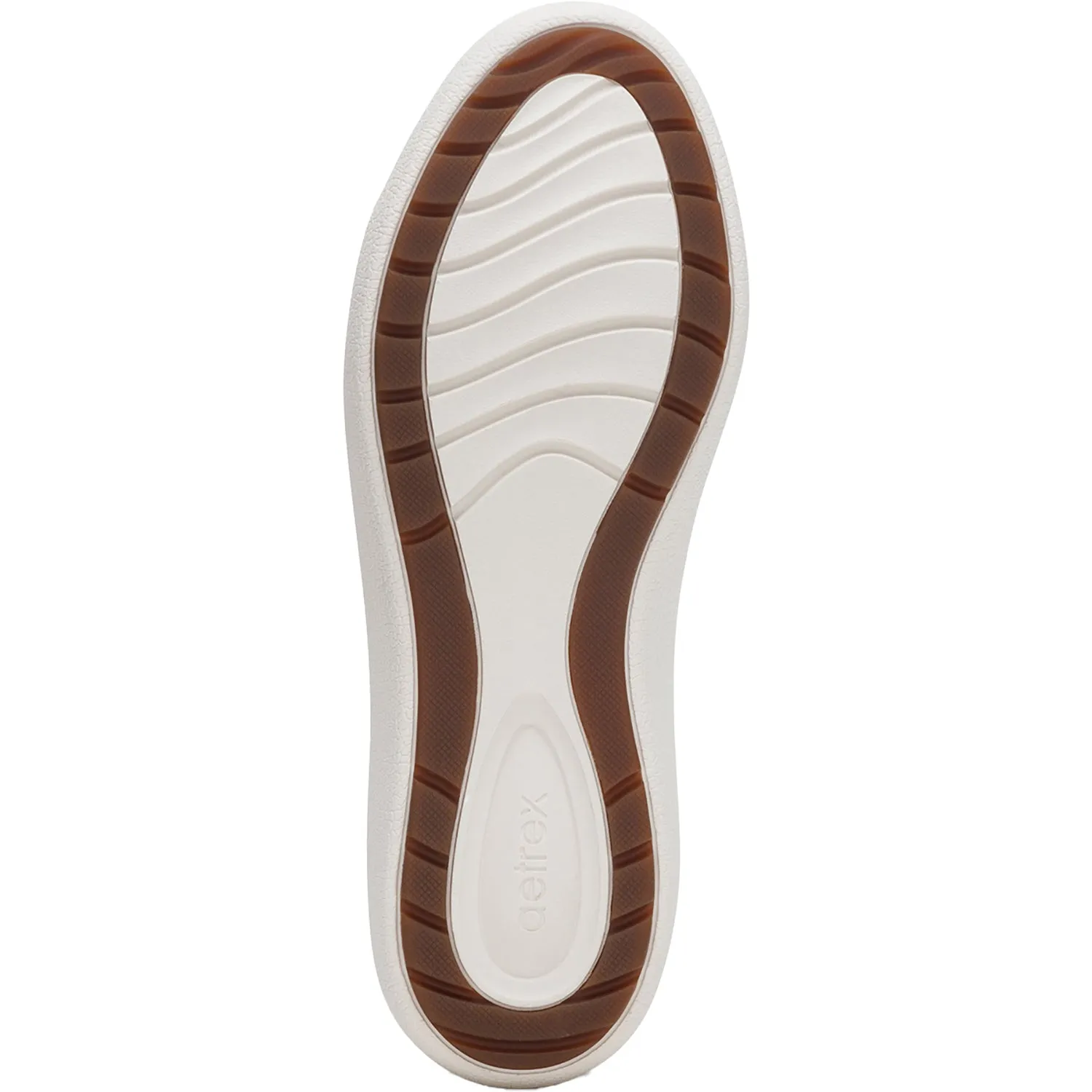 Women's Aetrex Courtney White Gold Cutout Leather